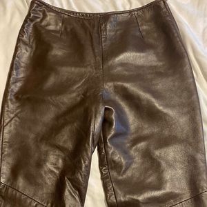 Vintage Danier Leather Matte Brown Pants